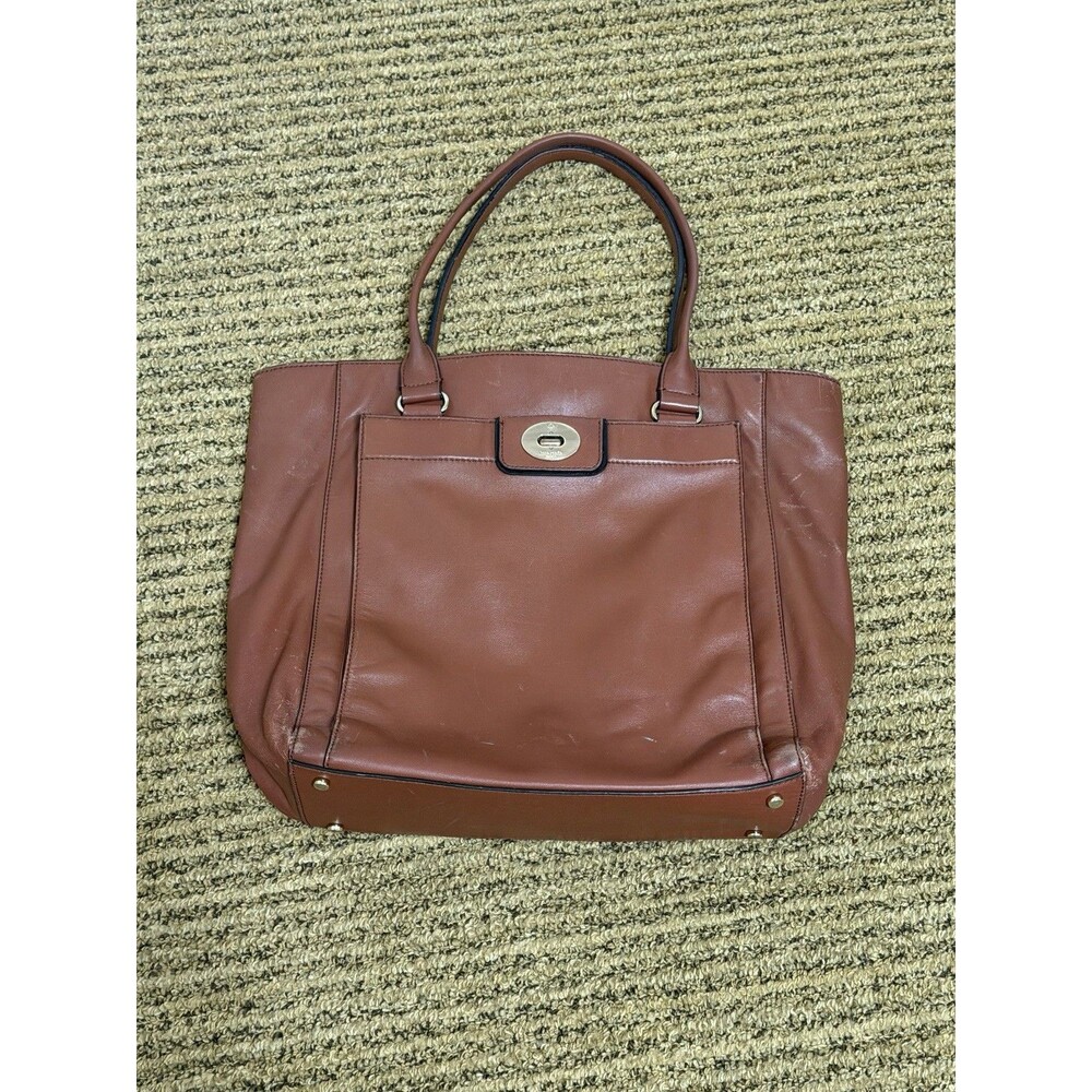 Kate Spade Hampton Road Davis Large Smooth Leather Tote Turnlock Purse Handbag